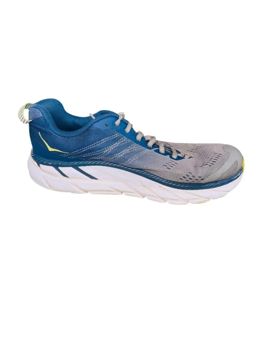 Hoka One One Clifton 6 Running Shoes Womens Size 9 Blue Gray Lightweight Cushion